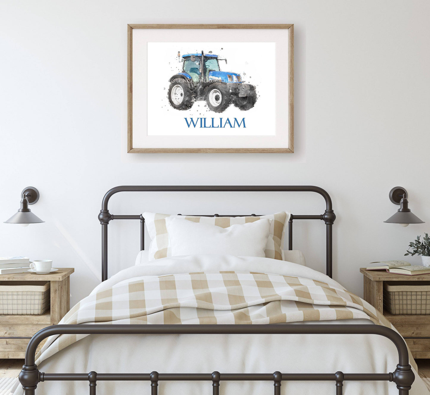 Personalised New Holland Tractor Print - Florence & Lavender