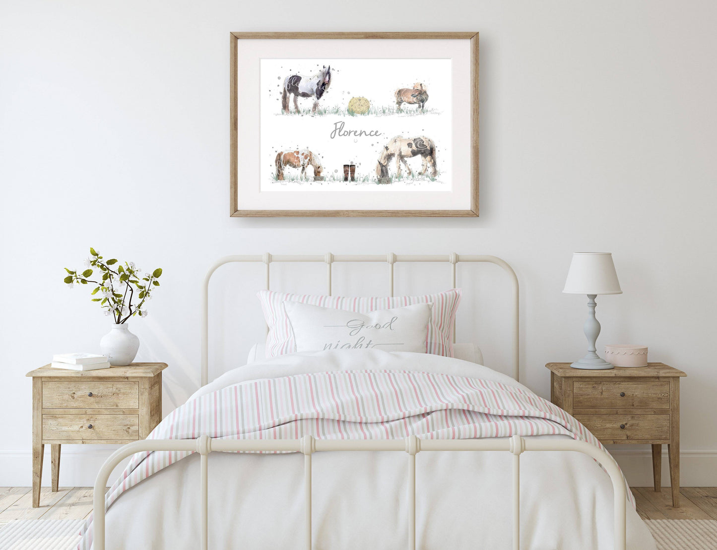 Personalised Pony Name Print - Florence & Lavender