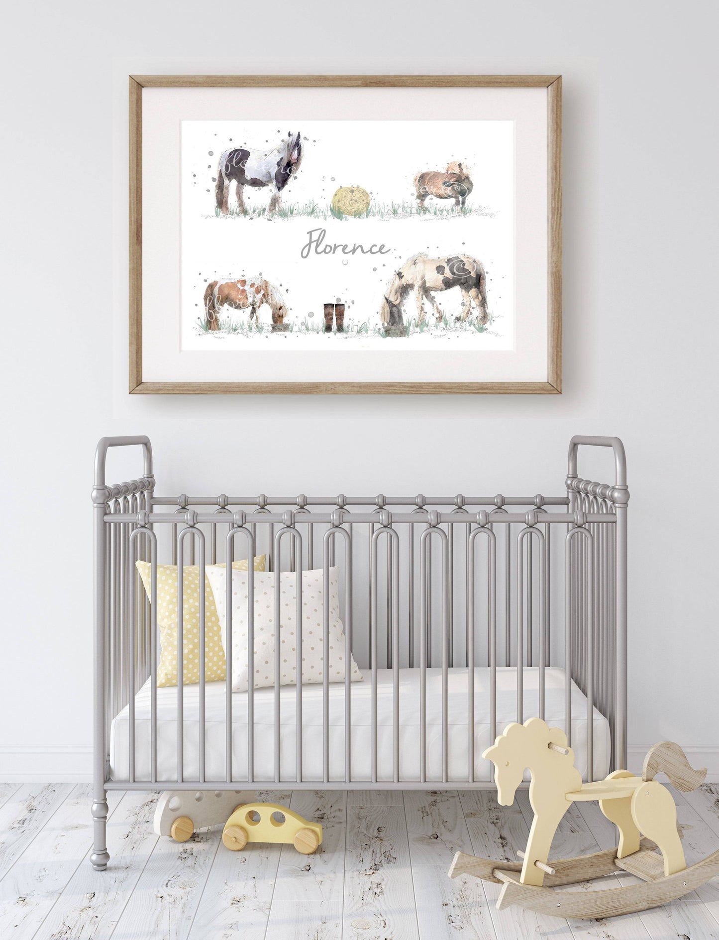 Personalised Pony Name Print - Florence & Lavender