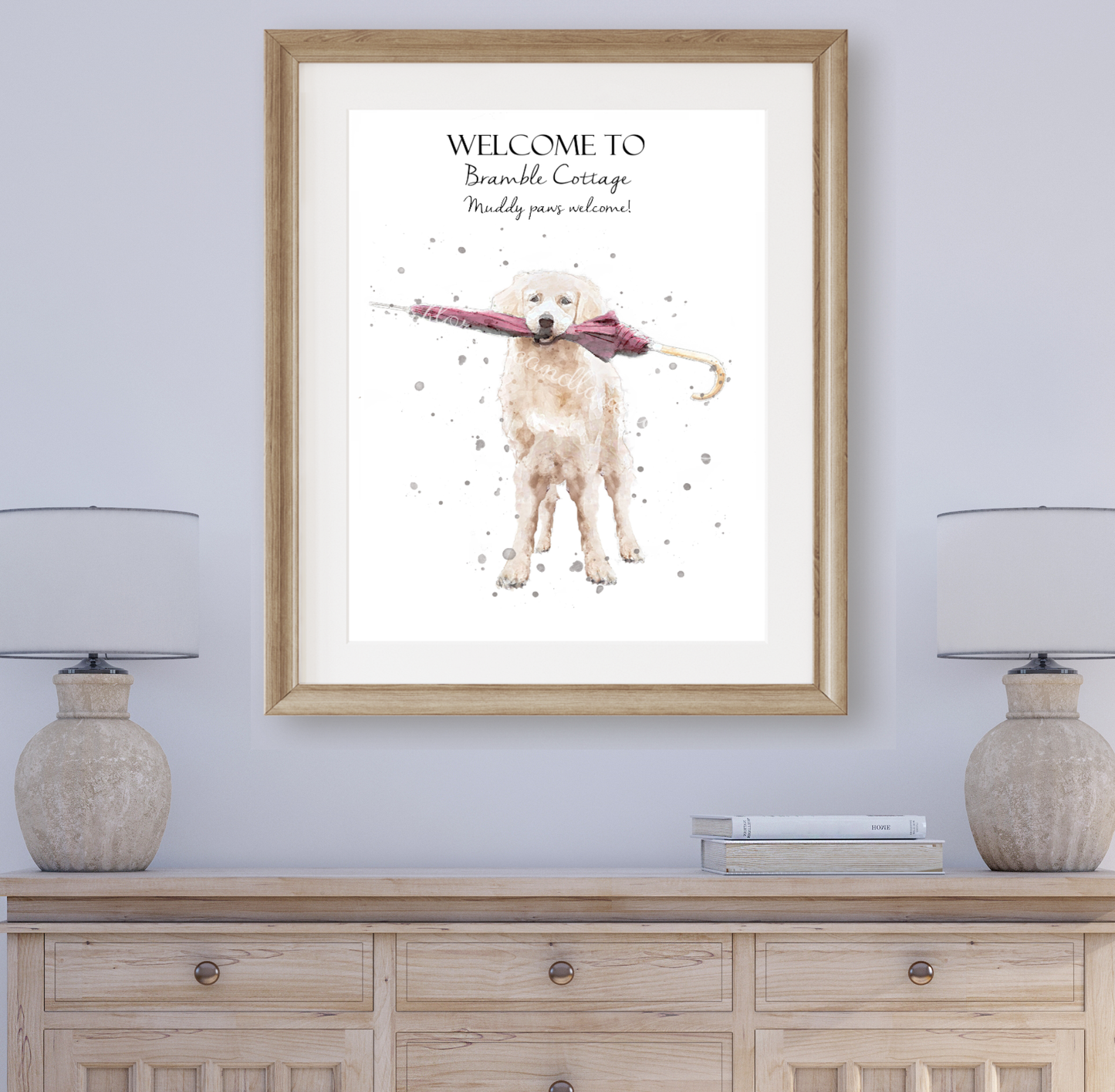 Personalised Dog Print - Florence & Lavender