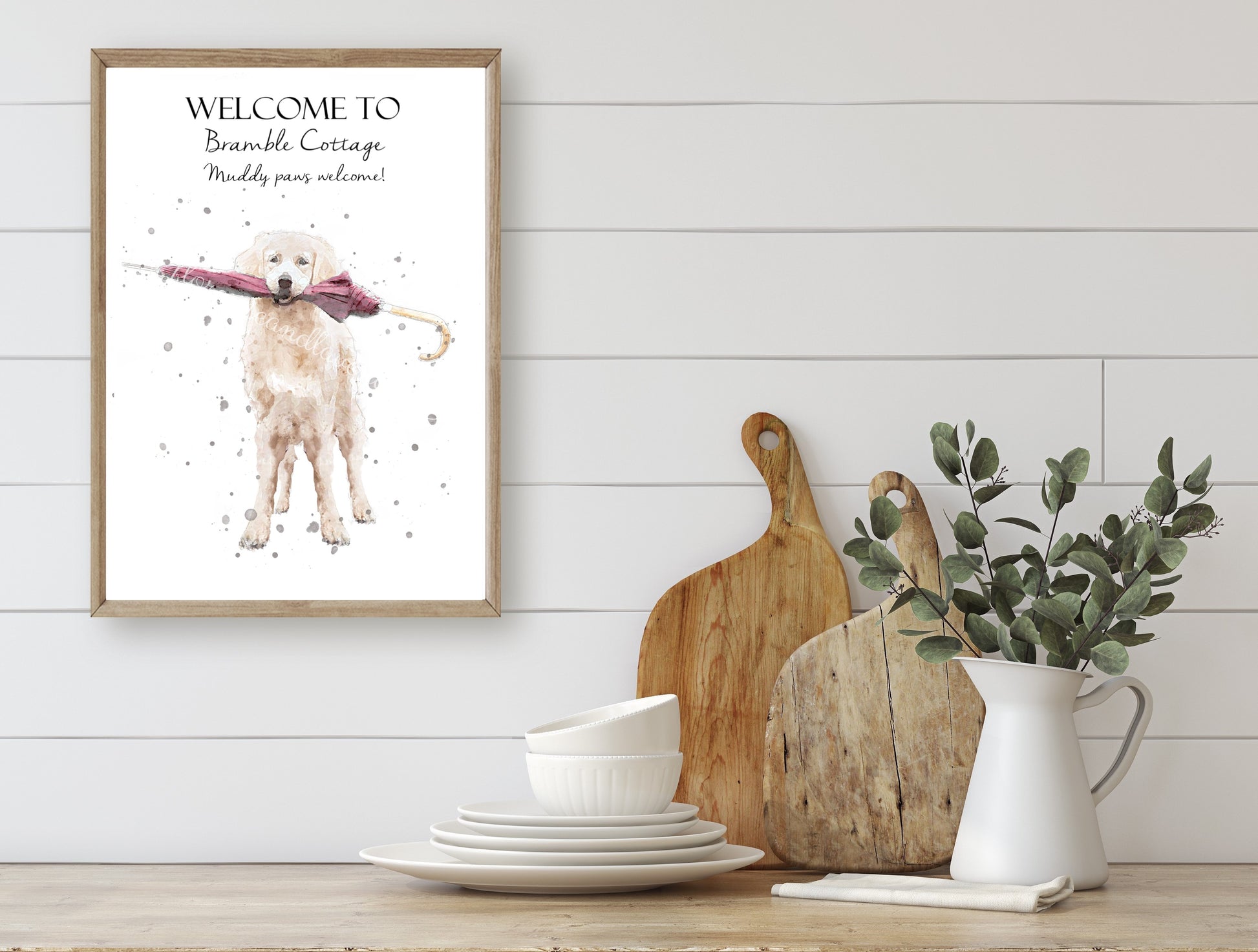 Personalised Dog Print - Florence & Lavender