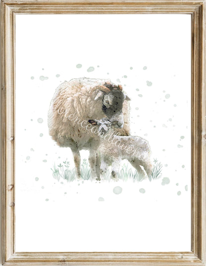 'Stay Close My Dear' - Swaledale Sheep Print - Florence & Lavender