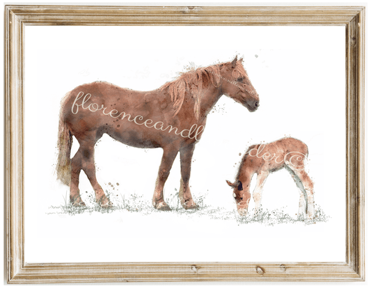 Suffolk Punch Print - Florence & Lavender