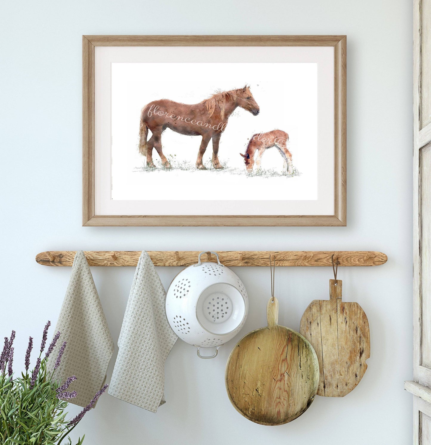 Suffolk Punch Print - Florence & Lavender