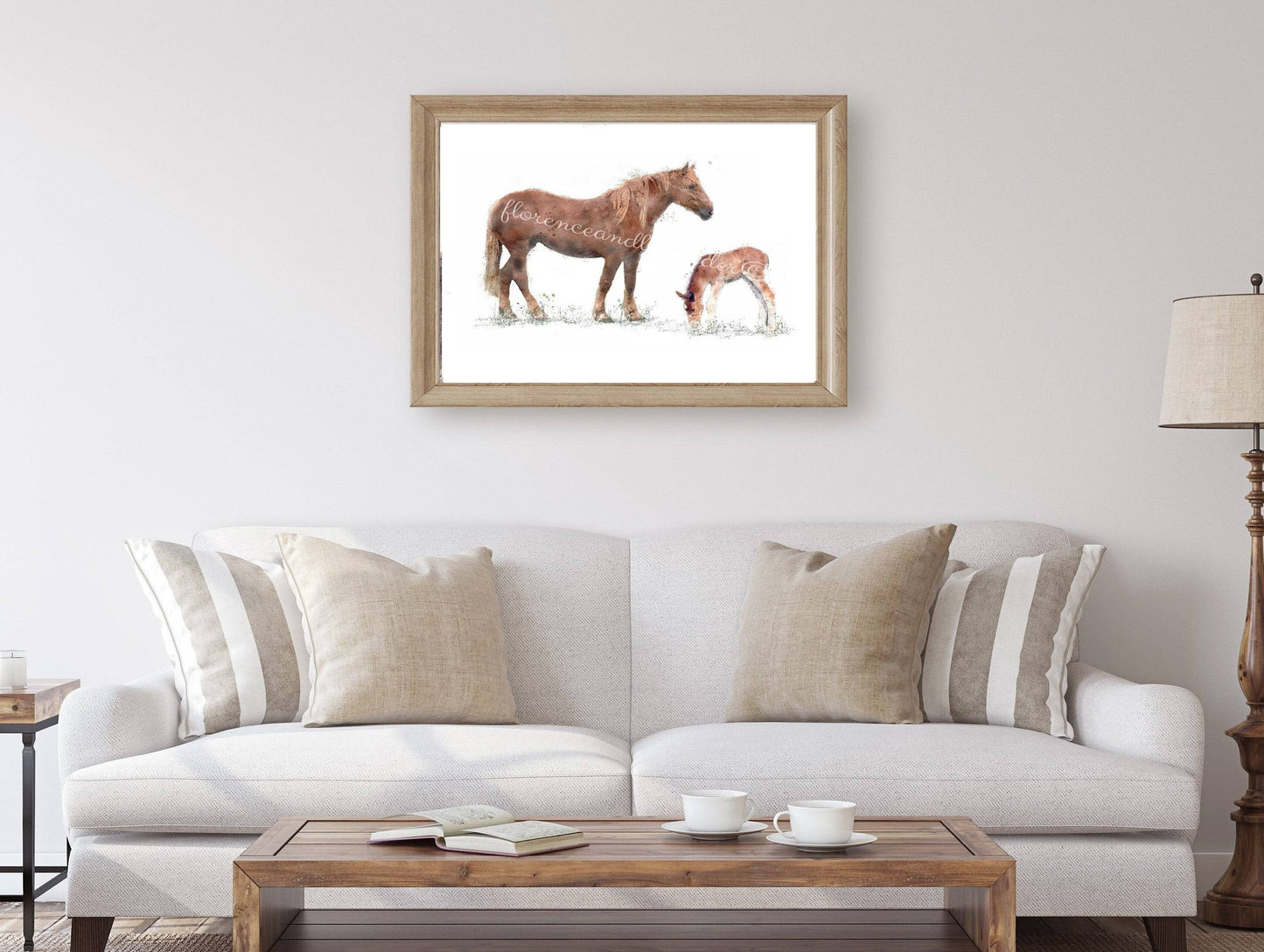 Suffolk Punch Print - Florence & Lavender