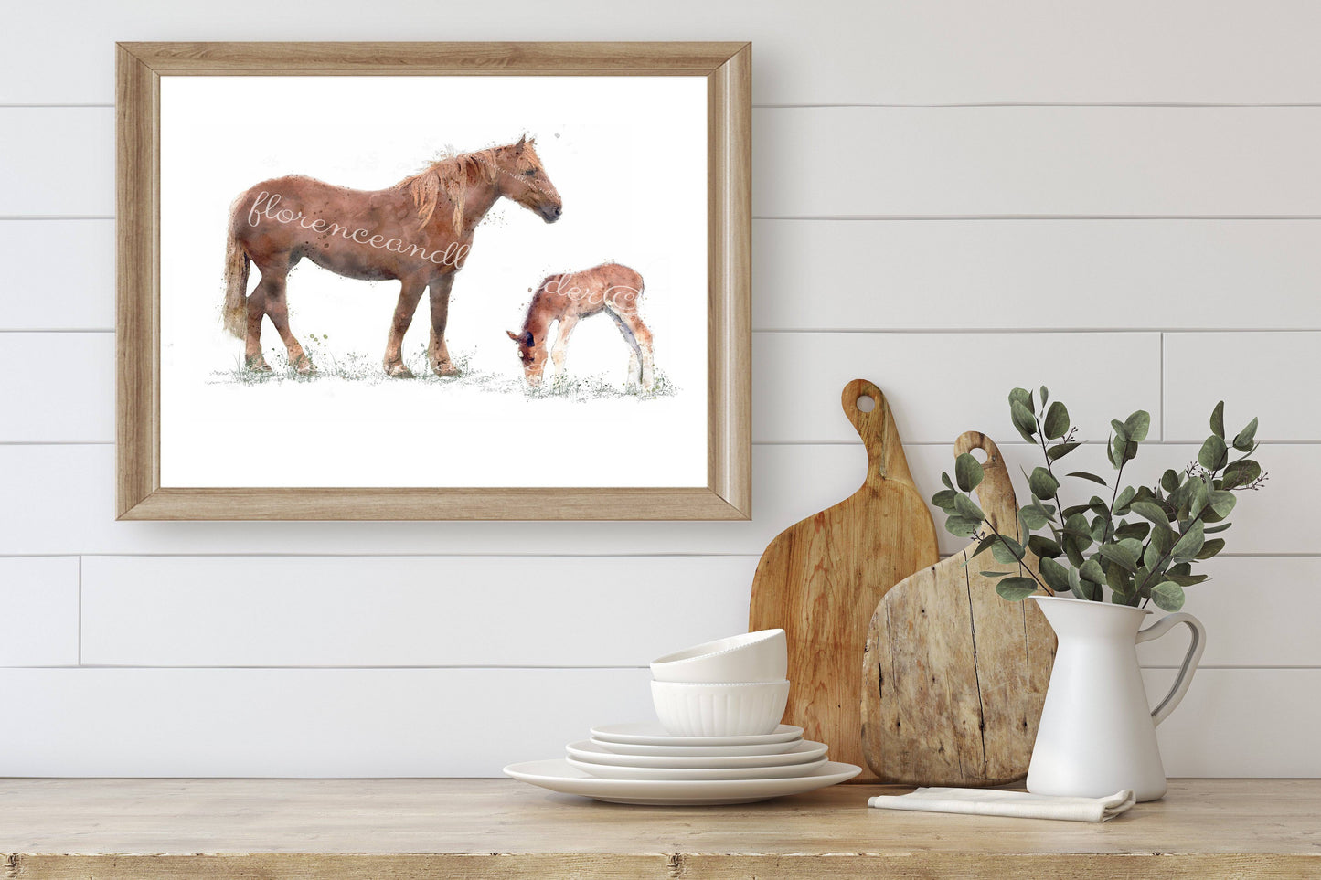 Suffolk Punch Print - Florence & Lavender