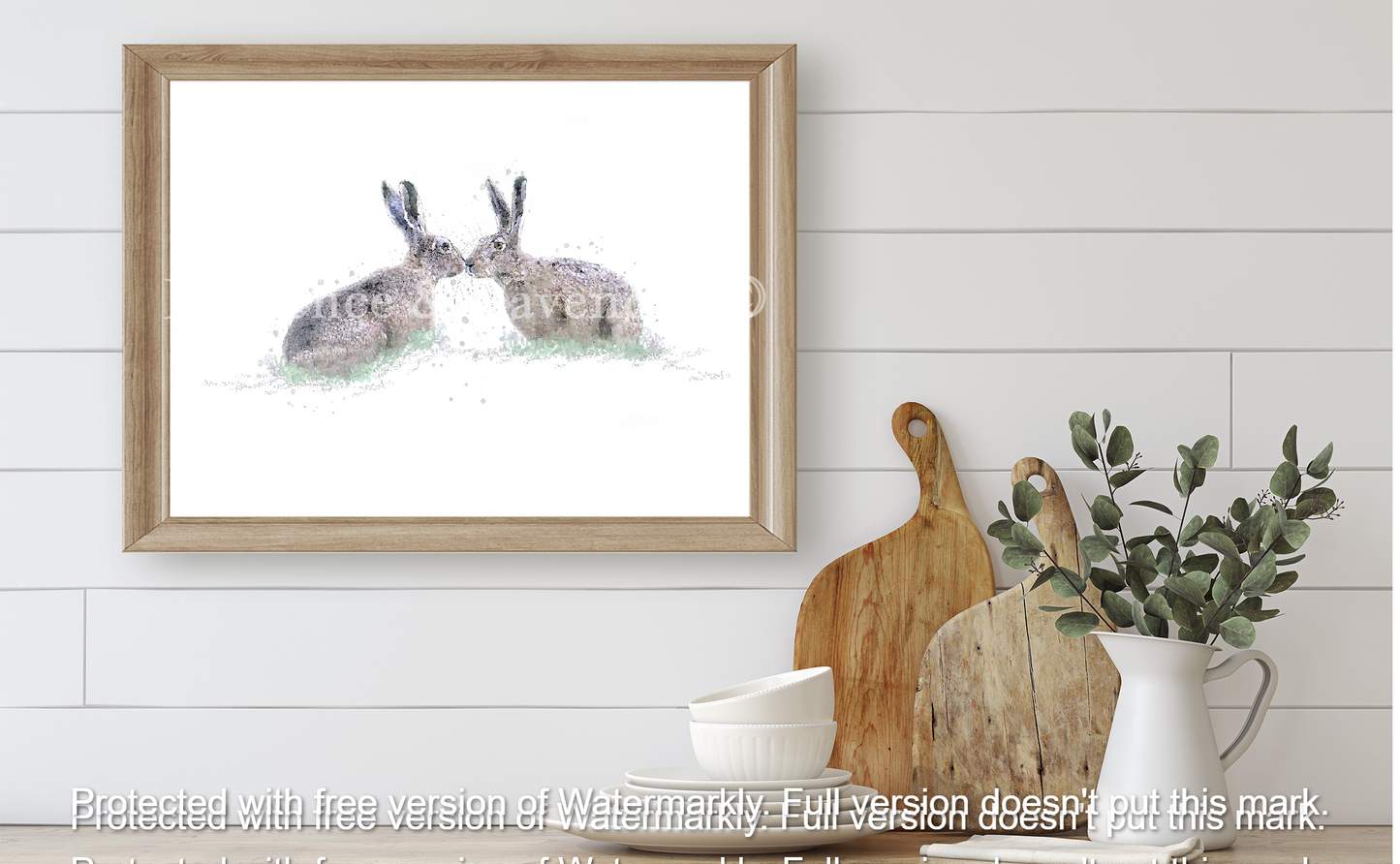 'Courtship' Hare print - Florence & Lavender