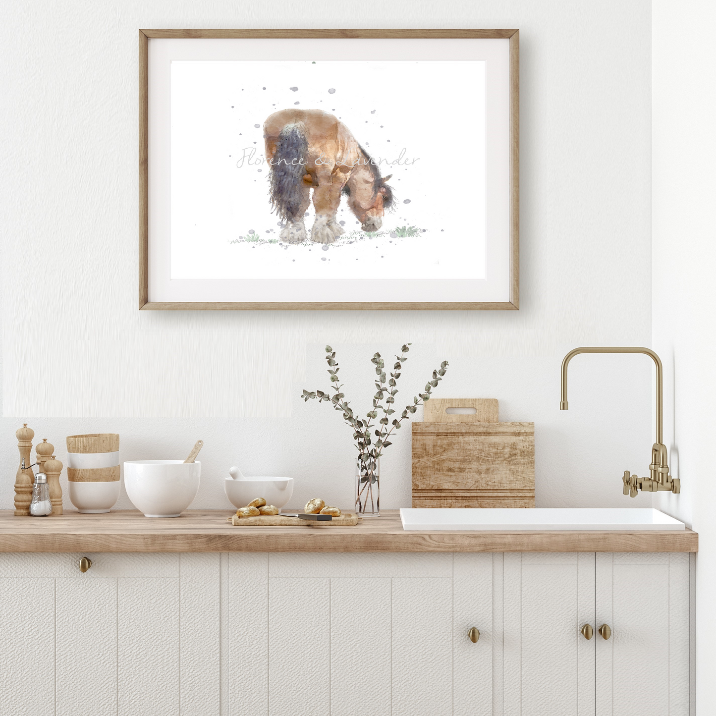 Shire Horse Print - Florence & Lavender