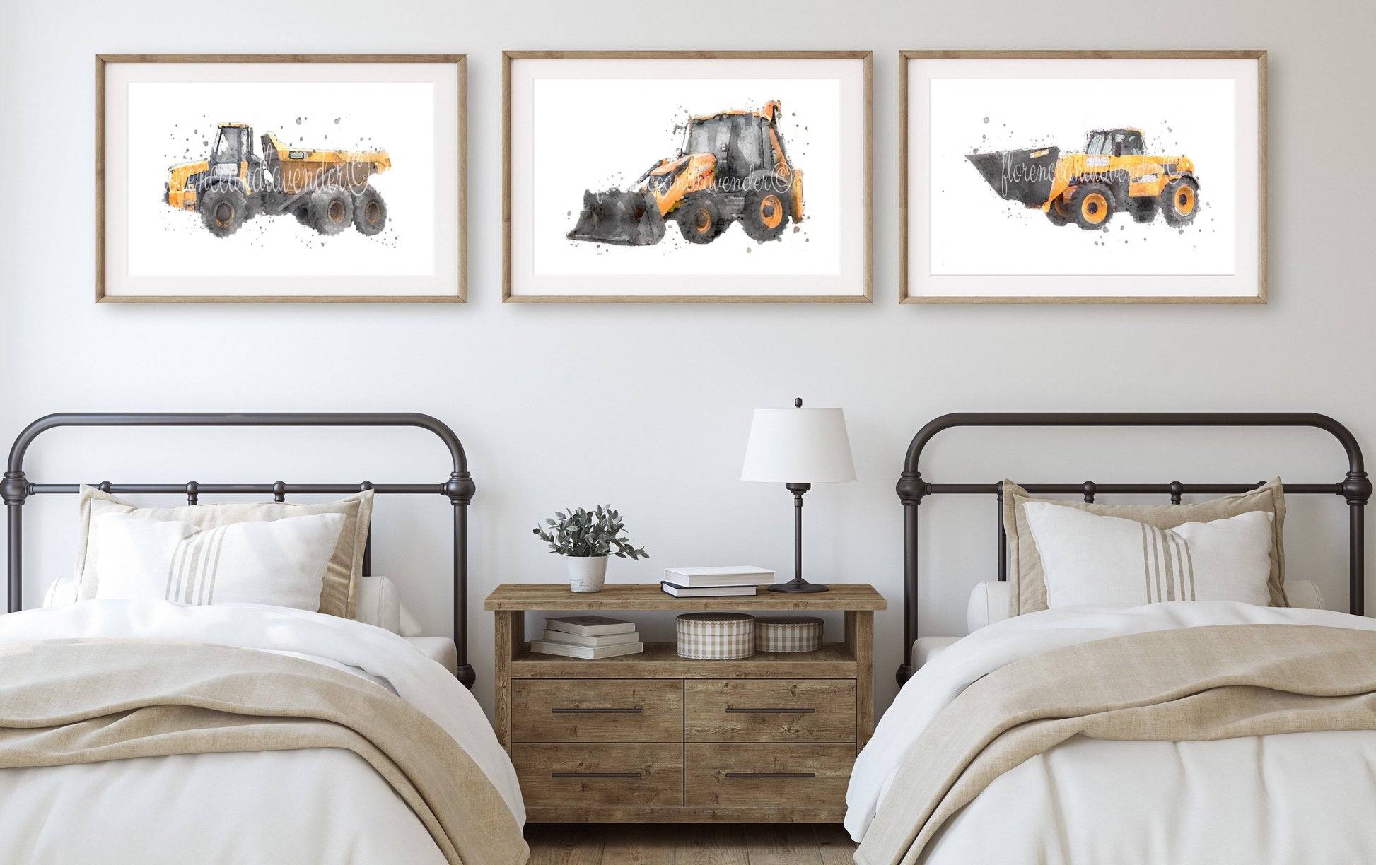 Trio Of Construction Vehicles Collection - Florence & Lavender