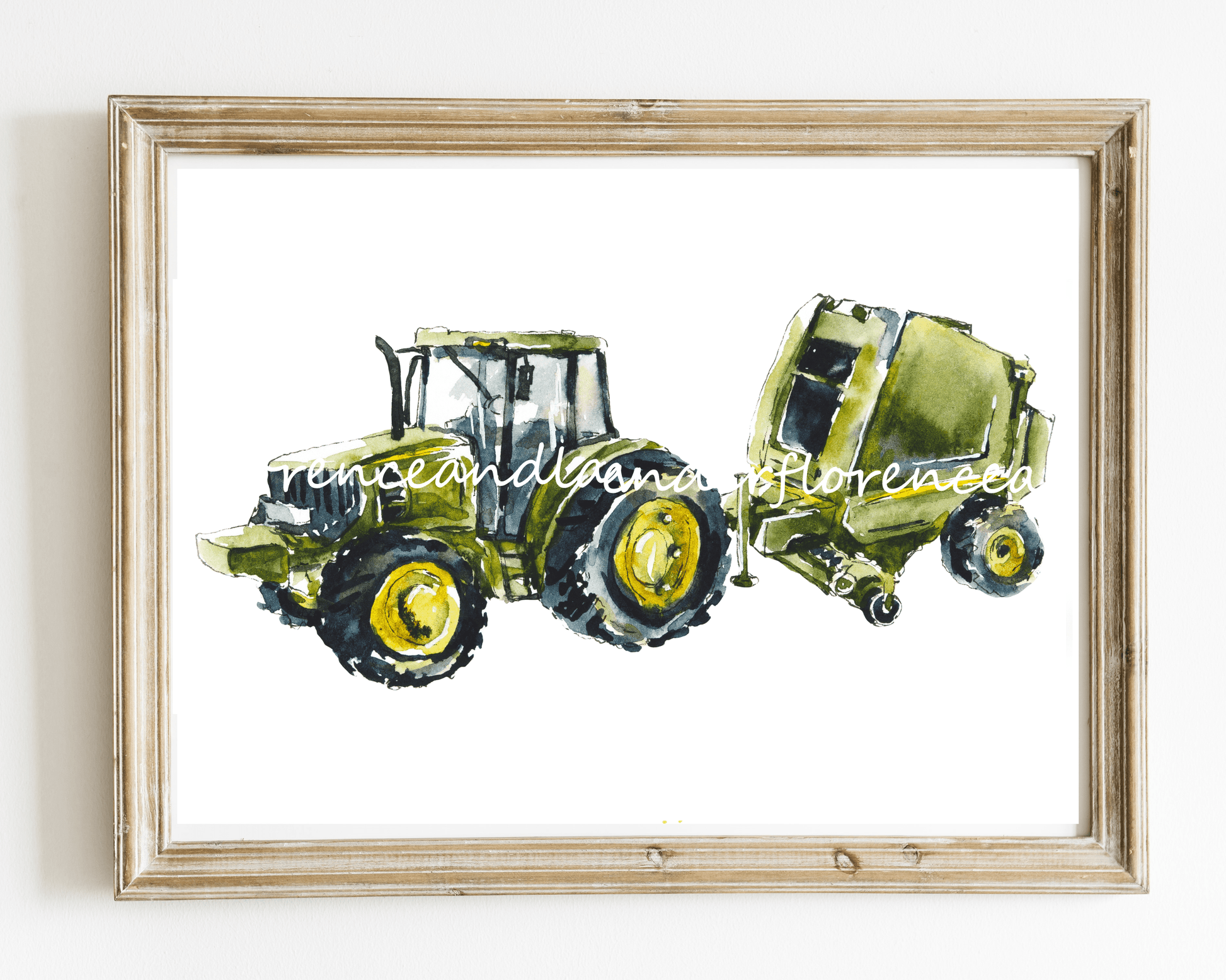 Trio of John Deere tractor prints - Florence & Lavender