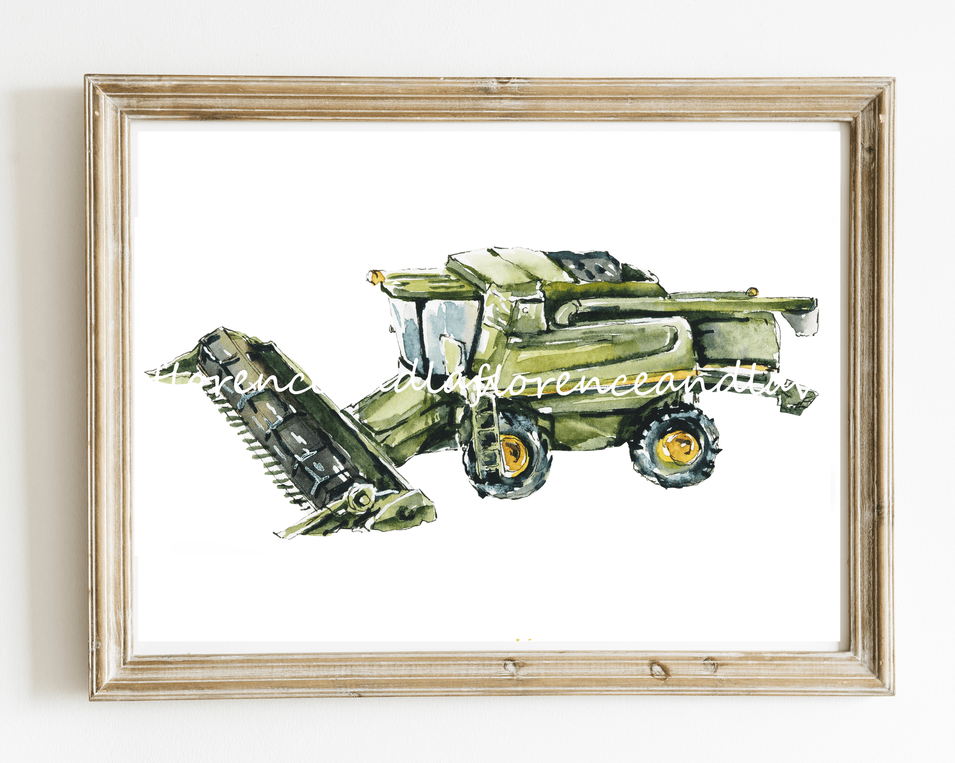 Trio of John Deere tractor prints - Florence & Lavender