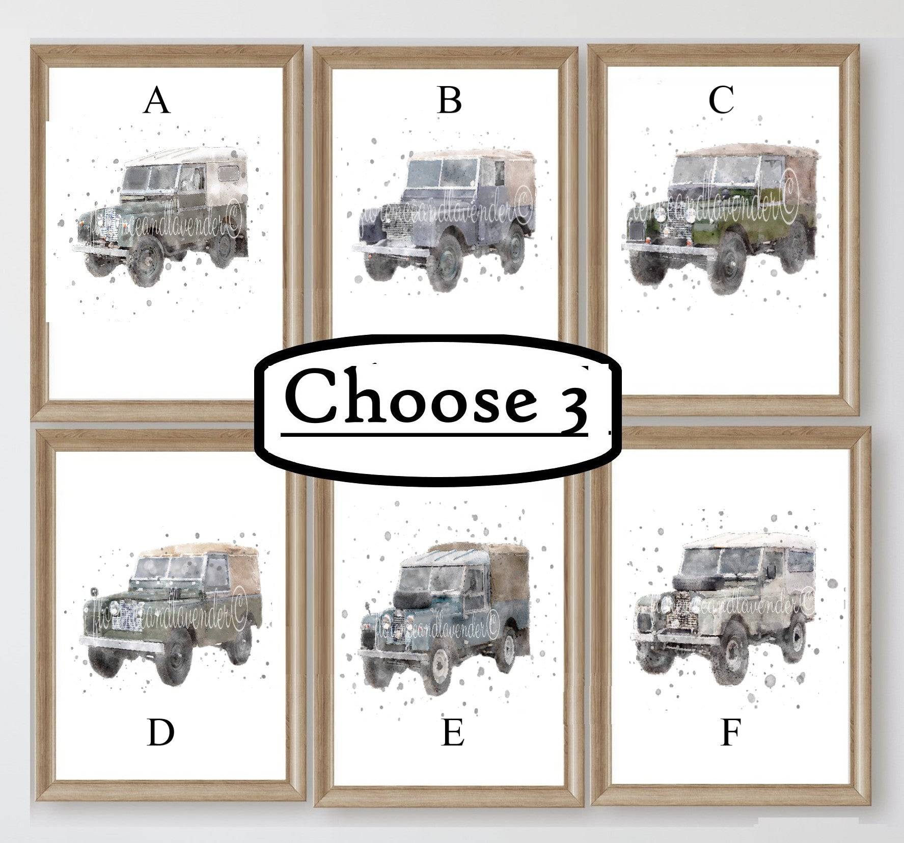 Trio of Landy prints - Florence & Lavender