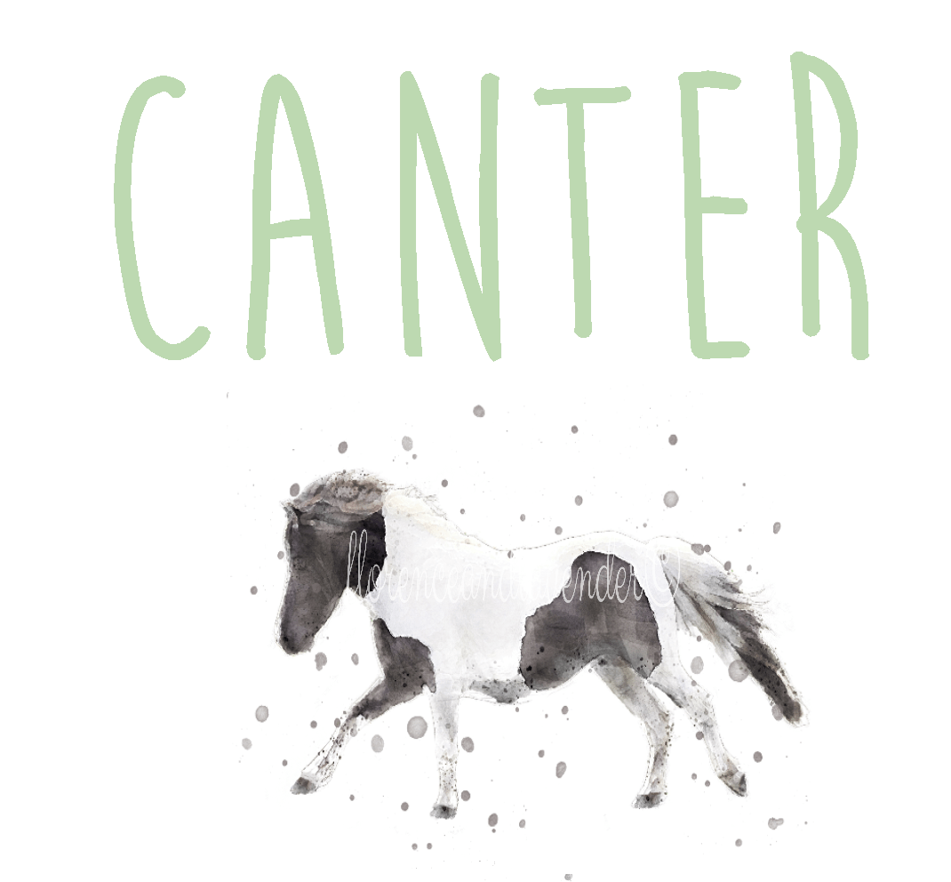 Walk, Trot, Canter Pony Print - Florence & Lavender