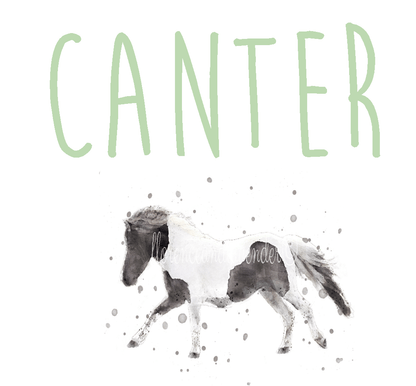 Walk, Trot, Canter Pony Print - Florence & Lavender