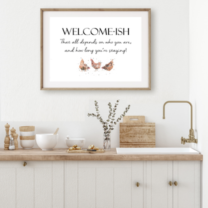 Welcome-Ish Print - Florence & Lavender
